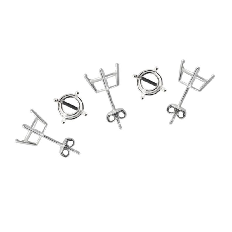 Örhängen i 925 sterlingsilver med stift: Chatonkristallinfattningar bild 1