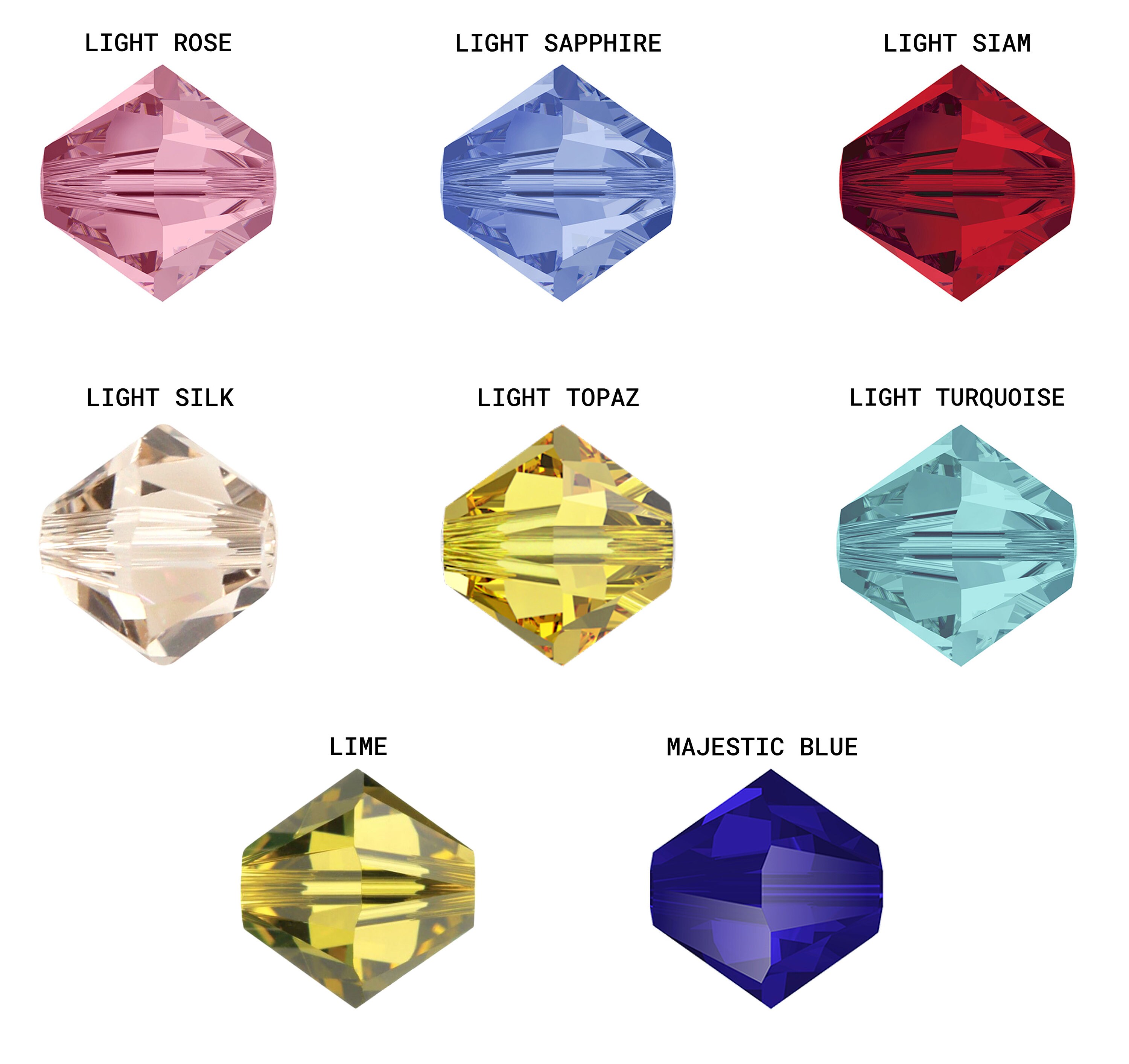 Bicone Colorful Beads Jewelry Making Beads Superior PRIMERO 5328 Bicone Beads * Many Crystal Colors With Effects Rondelle Beads
