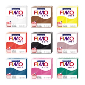FIMO® Soft Oven Hardening Polymer Soft Modelling Clay - Soft and Smooth Clay for Beginners - Many Popular Colors - 57g or 454g Blocks