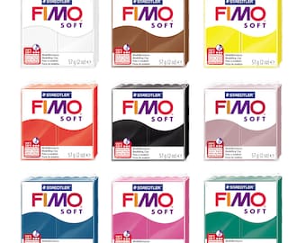 Pâte à modeler souple FIMO® polymère durcissant au four - Argile douce et lisse pour débutants - Nombreuses couleurs populaires - Blocs de 57 g ou 454 g