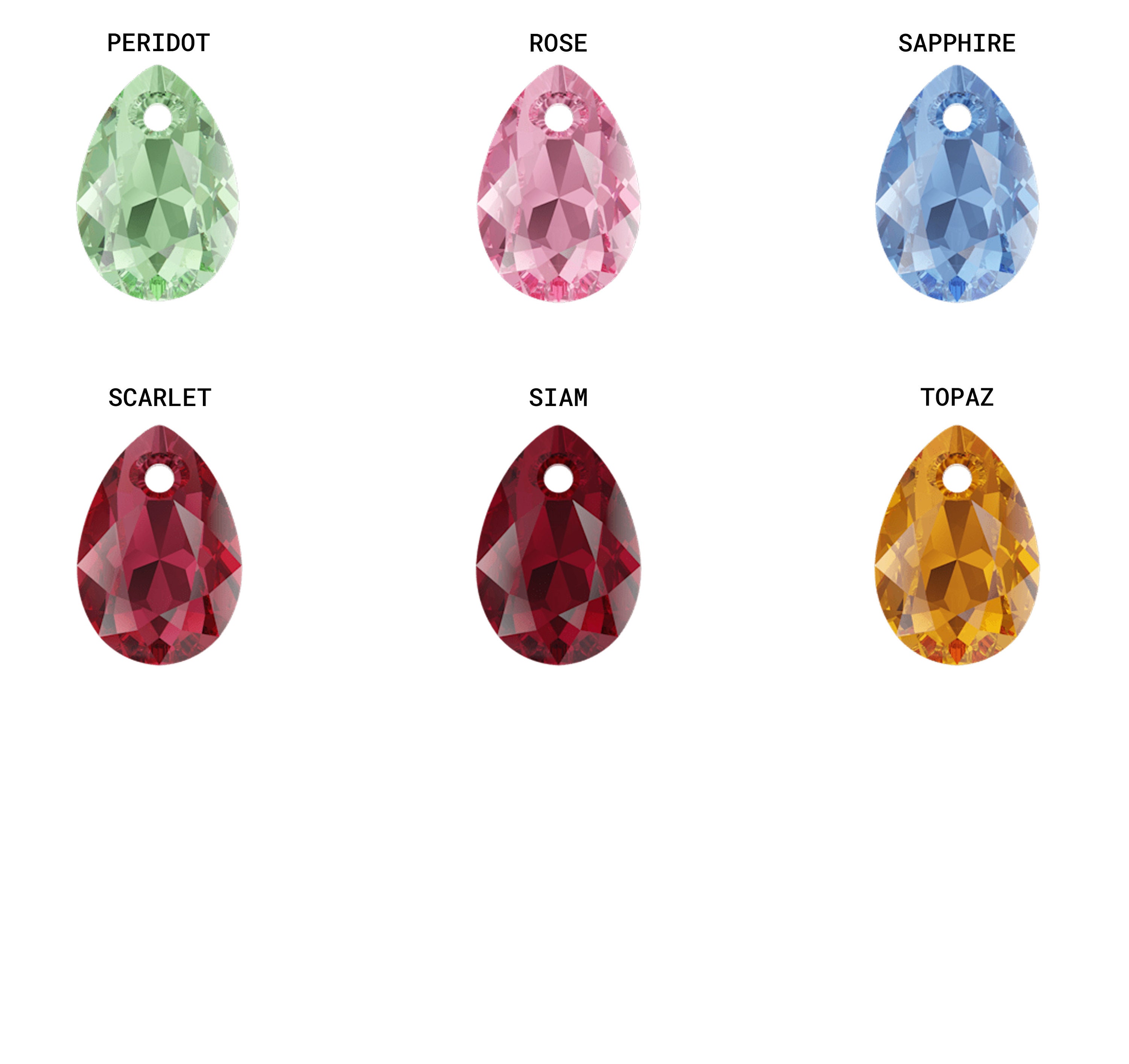 Ciondolo A Forma Di Pera Grande Con Zircone Blu Swarovski MOLTO - Foto 6