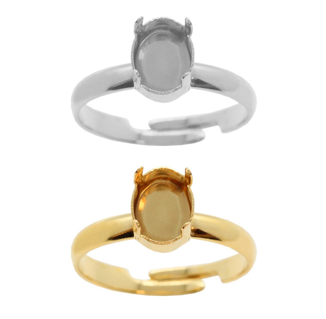 Brass Metal Ring Bases Adjustable for Oval Shape Fancy Etsy