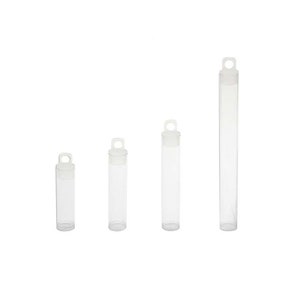 Plastic Tubes with Flip Top - Rectangle or Round Shape - Long Plastic Tubes - Hanging Tubes - for Keeping Beads, Pearls, Seed Beads & More