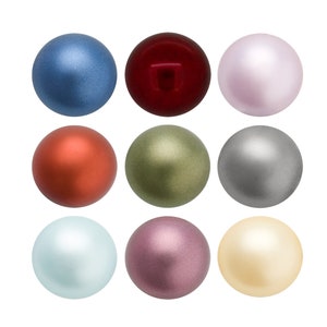 PRECIOSA Crystals 131 10 011 Round Shape MAXIMA Nacre Pearls - Fully Drilled Beads - Pearl Effect Colors - Many Popular Sizes