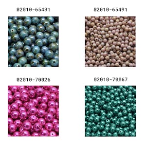 Rutkovsky 111-19001 Round Druck Pressed Glass Beads 3mm, 4mm, 6mm, 8mm, 10mm Sizes Bead Packs in Grams Czech Glass Many Colors image 5