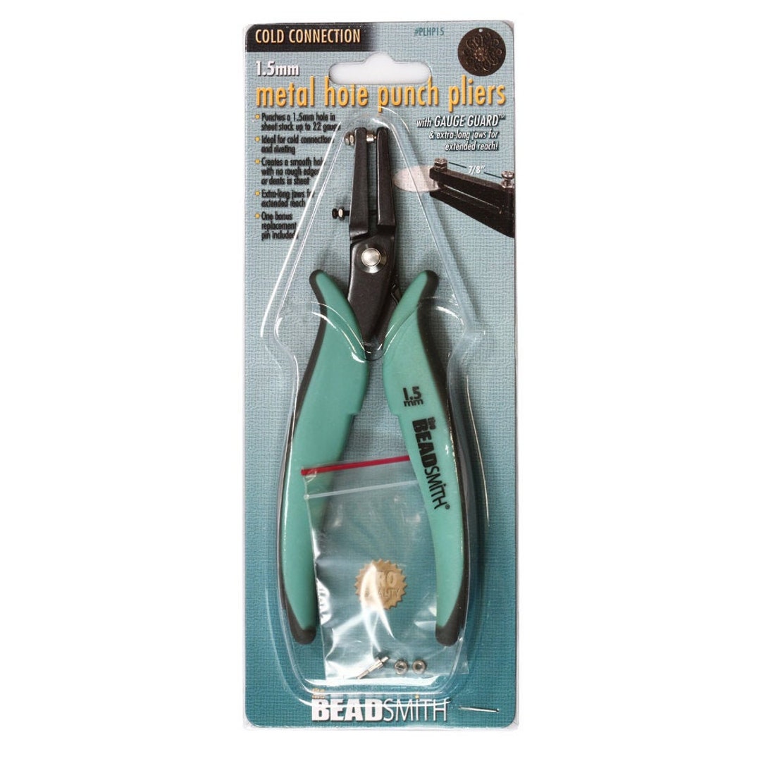 Beadsmith® Metal Hole 1.5mm Punch Pliers With Gauge Guard Punch Soft
