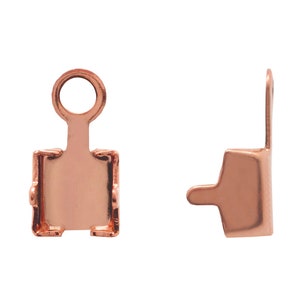 Terminators d'extrémités de cupchain en métal pour cupchains avec cristaux de pierres rondes en forme de chaton PP14, PP18, PP24, PP32, SS29 Résultats Rose Gold plated