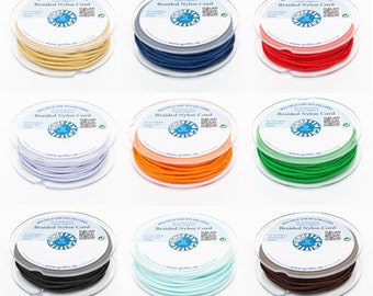 Griffin® Braided Nylon Cord Thread Multiple Use - for Stringing Beads & Pearls - Many different colors, diameters, lengths - Jewelry Making