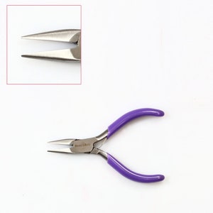 Mini pinces à bec étroit BeadSmith® pour tisserands nomades : formez, enroulez le fil, fermez les pointes des perles, ouvrez/fermez les anneaux, fixez les résultats
