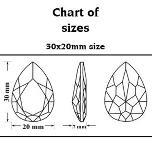 PRIMERO Crystals 4327 Pera Piedras de fantasía de la más alta calidad Fabricado en Austria Varios efectos de cristal Cristales de piedras de fantasía con parte trasera puntiaguda imagen 2