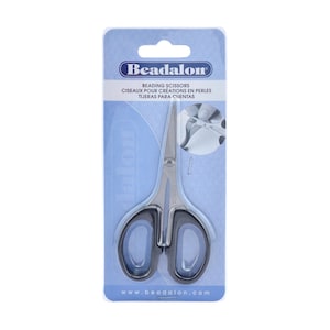 Beadalon® Designer Beading Stainless Steel Scissors - 10.2cm Length - for quick and easy cutting of ALL bead cord