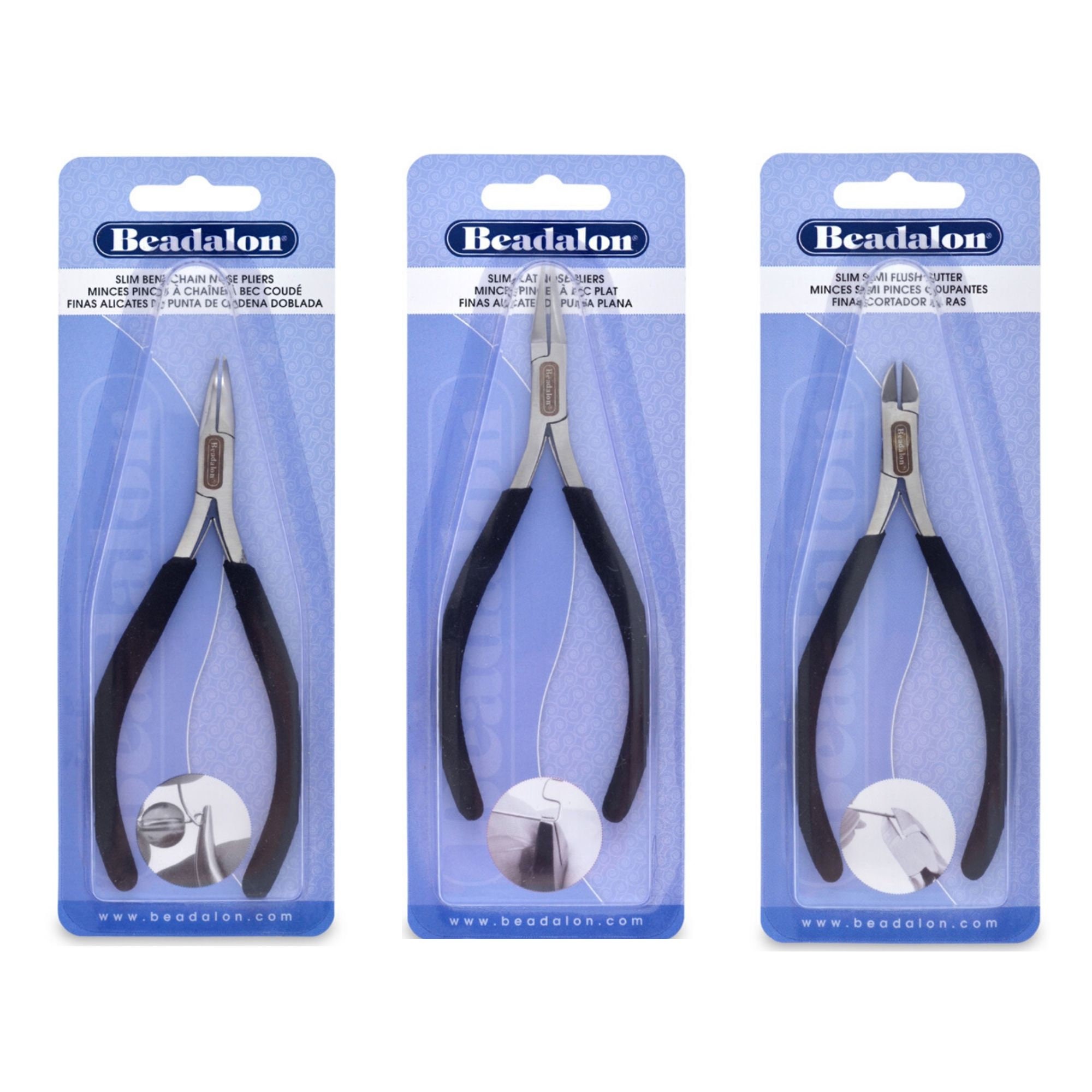 5 Beadsmith Brand Ergonomic Grip Flush Soft Wire/Knot Cutter - For Use With  16g Wire Or Less - Professional Jewelry-Making Tool - (PL270)