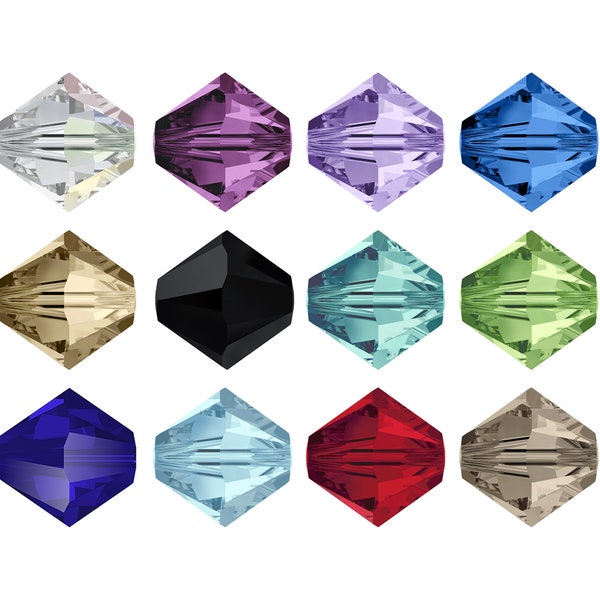 PRIMERO Kristallen 5328 Bicone - Hoogste kwaliteit volledig geboorde kralen - Gemaakt in Oostenrijk - Eenvoudige kleuren - Populaire bicone vorm - Kralensieraden