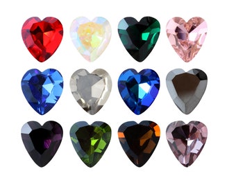 AUREA Crystals A4831 Antique Heart - Fancy Stones Crystals - Various Colors - Crystal Rhinestones - Popular Heart Shape - Jewelry Making