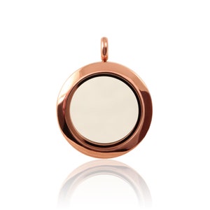 Stainless Steel Memory Locket 25mm - For Floating Charms & Crystals - Magnetic Closing Mechanism - Finished Jewelry - Necklaces, Pendants
