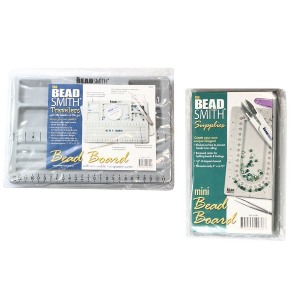 BeadSmith® Mini Bead Boards - Flocked Surface - For Sorting Beads - Jewelry Making/Beading Tool