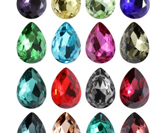 AUREA Crystals A4320 Pear Drop - Fancy Stones Crystals - Simple Crystal Colors - Crystal Rhinestones - Popular Pear Shape - Jewelry Making