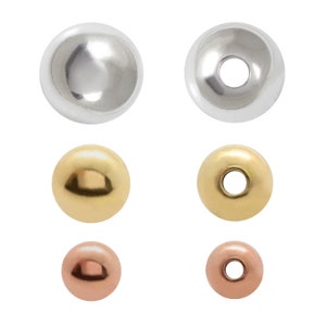 925 Silber Runde Perlen / Abstandshalter - Erhältlich in den Größen 2 mm, 3 mm, 4 mm, 5 mm, 6 mm, 7 mm und 8 mm Größen - Schmuckzubehör