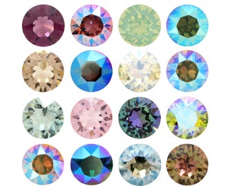 Swarovski 1088 Chaton Round Stones - Loose Swarovski Crystals for Jewelry Making, Embroidery, Sewing