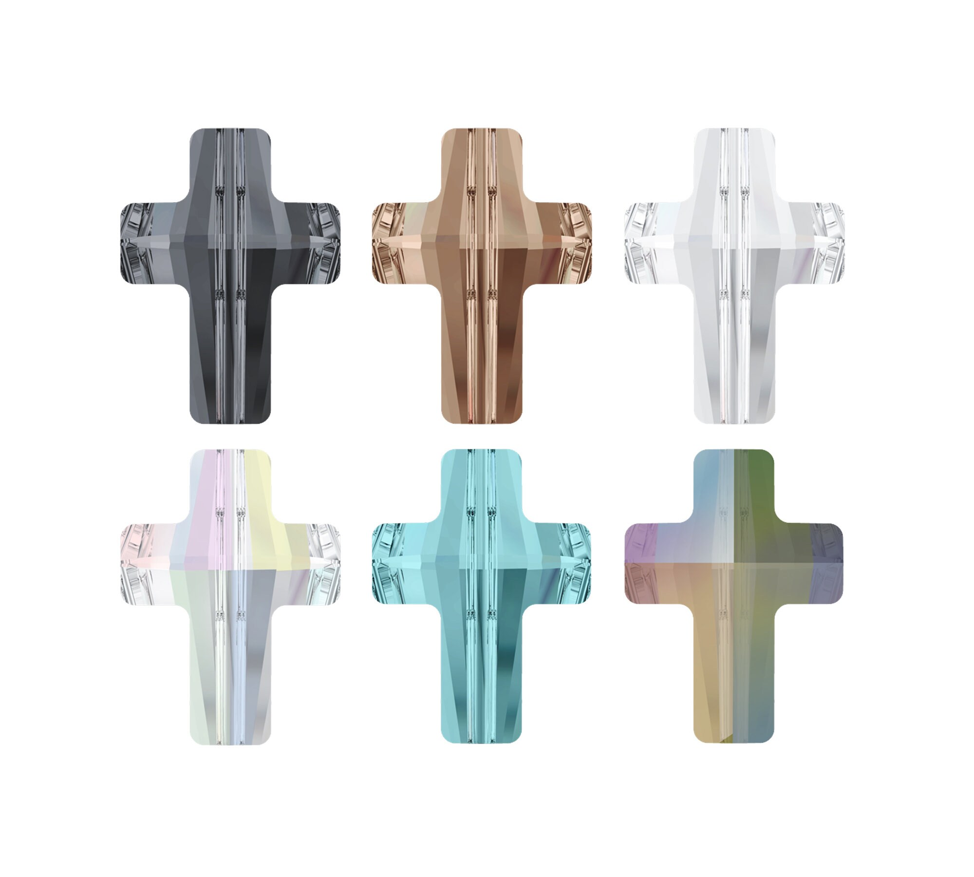 Swarovski Crystal 5378 Cross Beads - Genuine - Fully drilled - Many c…