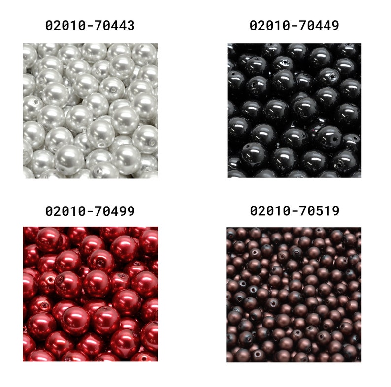 Rutkovsky 111-19001 Round Druck Pressed Glass Beads 3mm, 4mm, 6mm, 8mm, 10mm Sizes Bead Packs in Grams Czech Glass Many Colors image 9