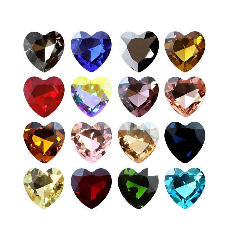 Cristaux AUREA A4827 coeur pierres fantaisies cristaux taille 27 mm différentes couleurs strass en cristal forme de coeur populaire fabrication de bijoux image 1