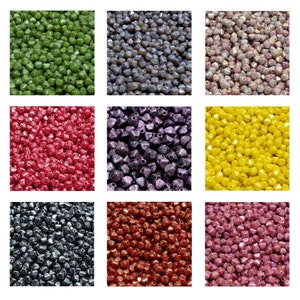 Rutkovsky 111-00066 Bicone Pressed Glass Beads - 4mm, 6mm Sizes - Packs of 10g - Czech Glass Beads - 1mm Hole - Various Colors