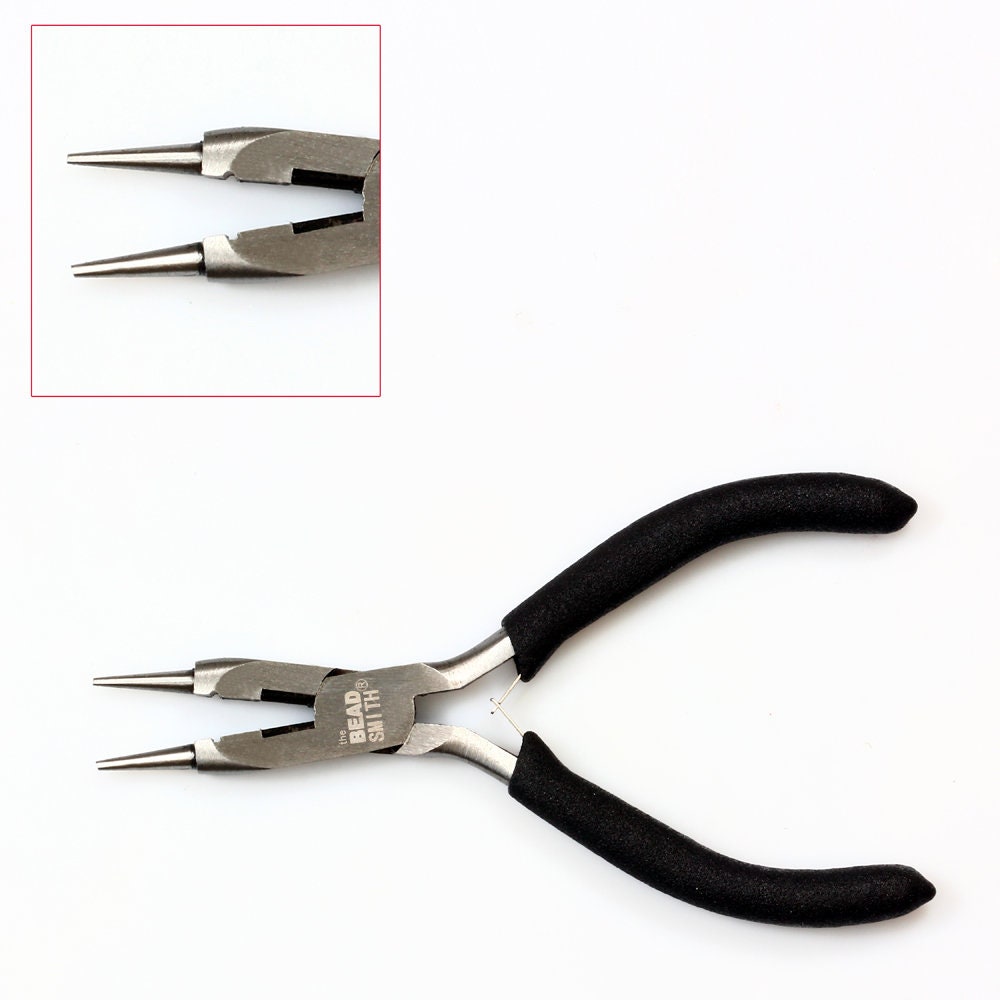 The Beadsmith Round Nose Pliers With Spring Action Handle - Precision