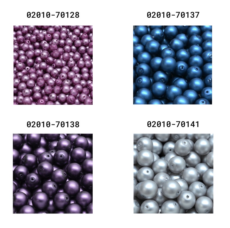 Rutkovsky 111-19001 Round Druck Pressed Glass Beads 3mm, 4mm, 6mm, 8mm, 10mm Sizes Bead Packs in Grams Czech Glass Many Colors image 7