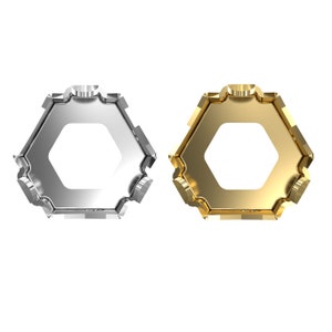 Hexagonkristallinfattning: Öppna metallstift för 4699 kristaller