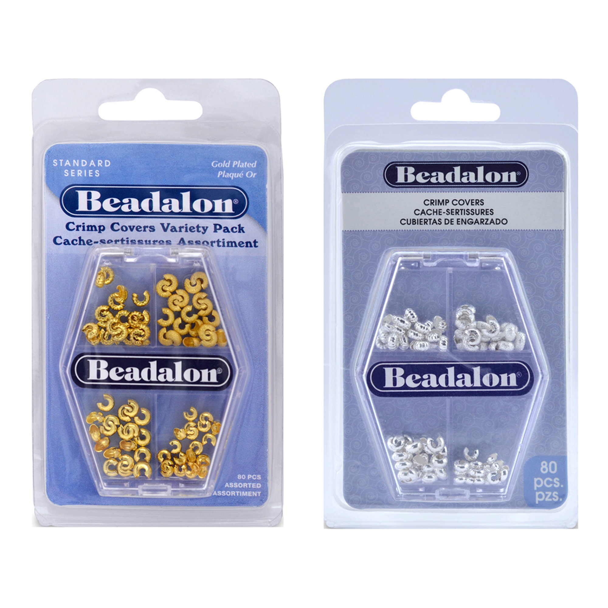 50 gold plated 4mm smooth crimp bead covers