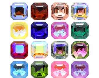 AUREA Crystals A4480 Imperial Square - Fancy Stones Crystals - Various Colors - Crystal Rhinestones - Imperial Square Shape - Jewelry Making