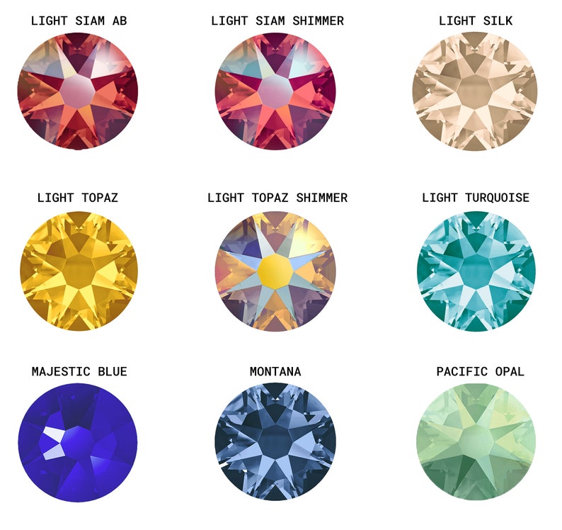 Swarovski 2058 & 2088 Rose Strass Da Incollare No Hotfix Crystal Golden Shadow Rsmix365 - Foto 4