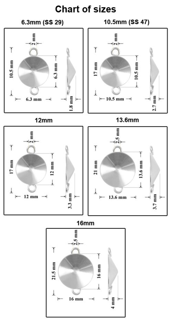 Connettore Pendente Cauzione In Argento Sterling Massiccio - Foto 9