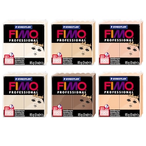 FIMO® Professional &quot;Doll Art&quot; Oven Hardening Polymer Modelling Clay - For Doll-making Applications - 6 Natural Colors - 85g or 454g Blocks