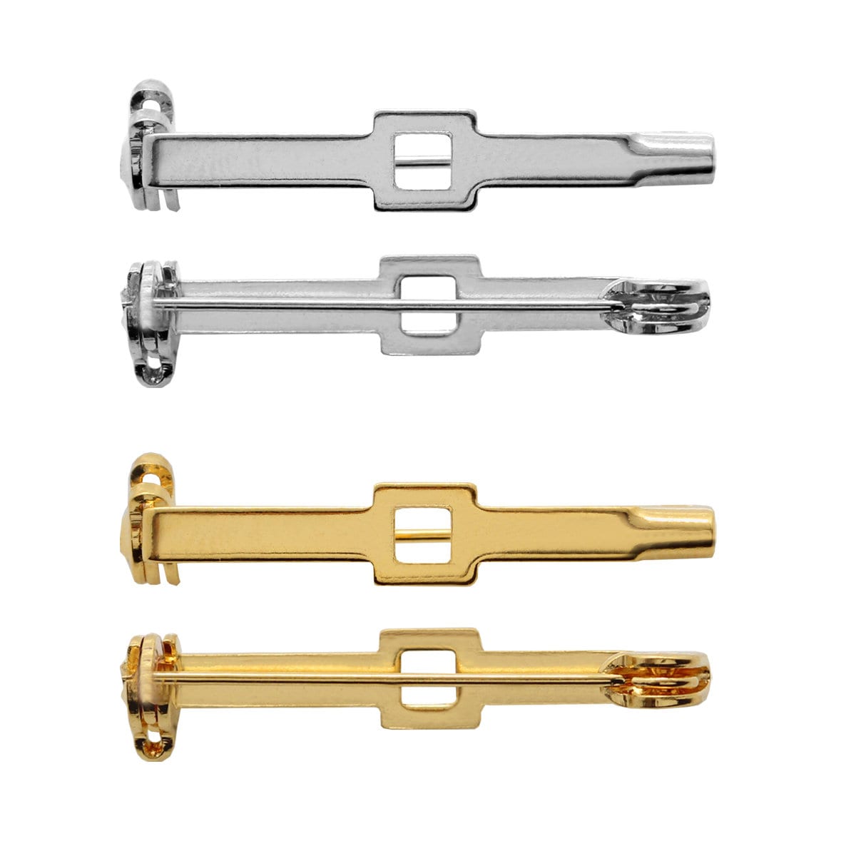 Iron Metal Safety Brooch Pins Backs - Brooch Base - 26mm Size - Gold, Silver Plating - Pack includes 1 piece - Jewelry making metal finding