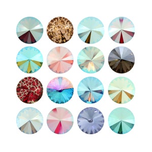 1122 pierres rondes cristaux Rivoli Primero - Alternative Swarovski - Différentes couleurs de cristal - Cristaux ronds à dos pointu pour la fabrication de bijoux