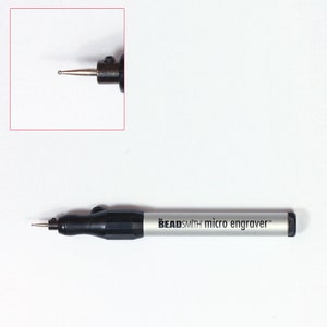 BeadSmith® Micro Engraver Diamond-tip Bits Battery-operated Tool - For engraving metal, glass, wood, ceramics and more