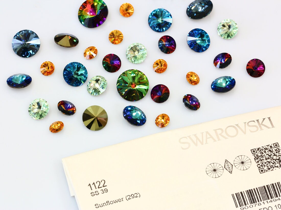 Swarovski Crystal 1122 Rivoli Runde Steine Kristalle echt | Etsy