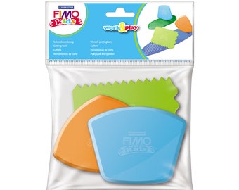 Ensemble d'outils de coupe en FIMO® Kids - pour travailler, modeler avec de la pâte FIMO Kids à durcir au four - Conçu pour les enfants - 3 pièces