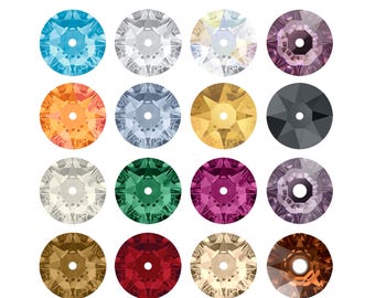 3188 Lochrose Primero Crystals Sew-On Rhinestones - Swarovski Alternative - Flat Back Sew-On Crystals with 1 Hole - Crystals For Sewing