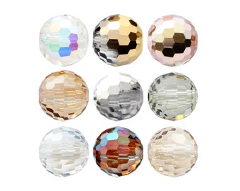 PRECIOSA Crystals 451 19 603 Rich Cut Crystal Beads - Fully Drilled Faceted Beads - Genuine - 6mm, 8mm, 10mm sizes - Various Popular Colors