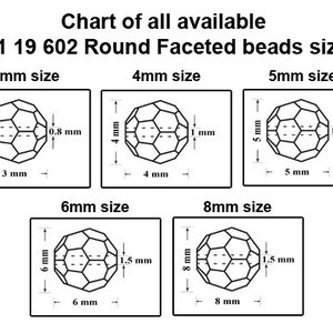 PRECIOSA Crystals 451 19 602 ronde eenvoudige kristalkralen volledig geboorde facetkralen echt verschillende maten, effen kleuren en AB-effecten afbeelding 2