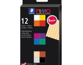 FIMO Professional Polymer Clay: 12 Basic Colors, Oven Hardening
