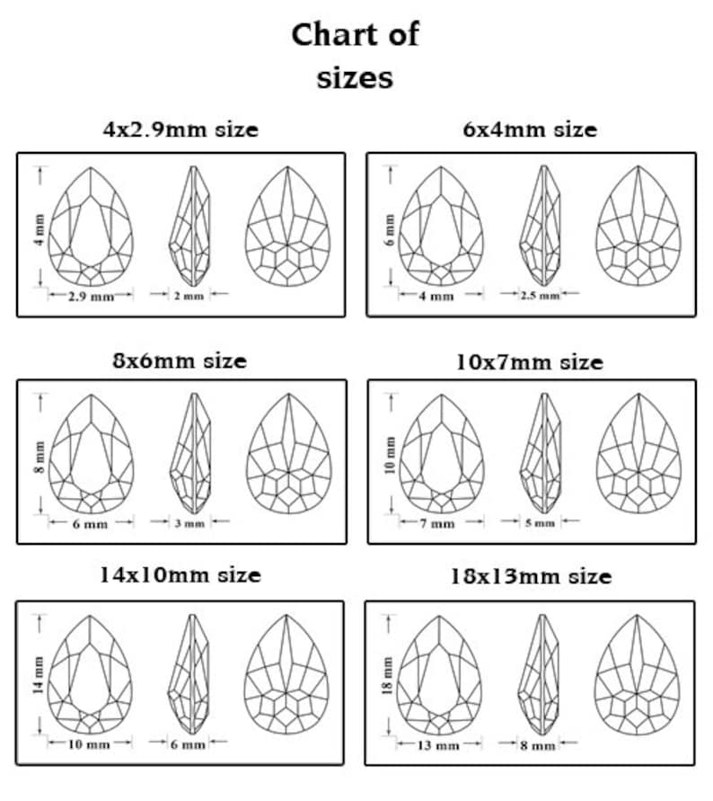 4320 Pear Crystals: Fancy Stones for Jewelry Making, Primero Crystals ...