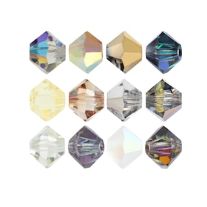 PRECIOSA Crystals 451 69 302 Rondelle Kristallperlen - vollständig gebohrte Perlen - echt - verschiedene Größen und Kristalleffektfarben - Bicone-Form