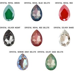 PRIMERO Crystals 4327 Pera Piedras de fantasía de la más alta calidad Fabricado en Austria Varios efectos de cristal Cristales de piedras de fantasía con parte trasera puntiaguda imagen 9