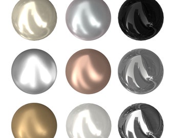 2081/2 Cabochon Round Rhinestones: Flat Backs Hotfix for Gluing, Primero Crystals Austrian Glass, Swarovski Alternative