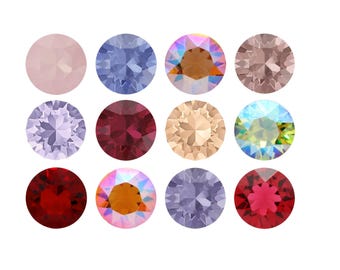 Swarovski 1088 Chaton Round Stones - Loose Swarovski Crystals for Jewelry Making, Embroidery, Sewing