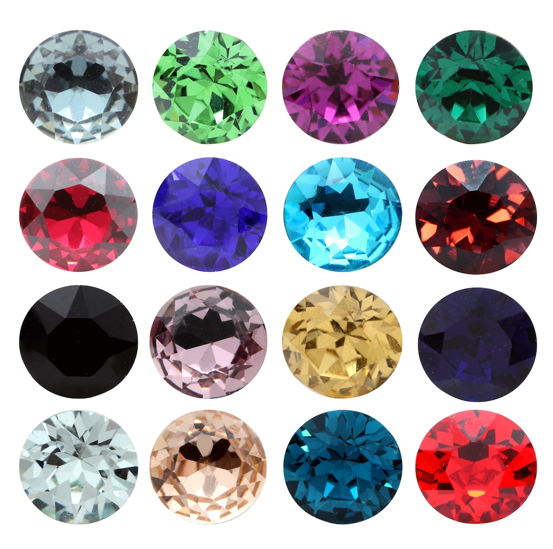 Round Austrian Crystals PRIMERO 1088 Chaton Round Stones Crystals – Many Colors Available Chatons Round Stones - Foto 11